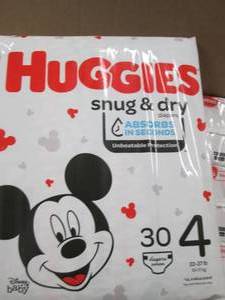 case of 180 huggies snug and dry si...
