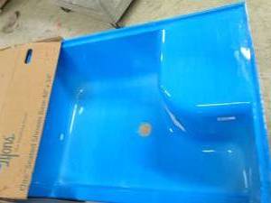 lyons 48w x 34d white seated shower...
