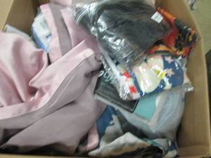 box of open box curtians , pillow c...