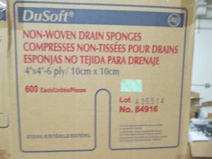 case of dusoft non woven drain spon...