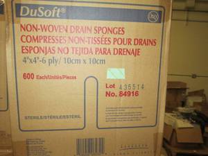 case of dusoft non woven drain spon...