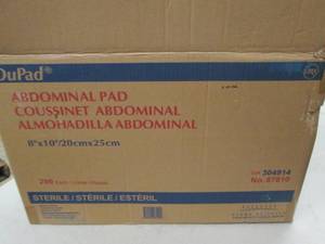 case of dupad abdominal pads 8x10 2...