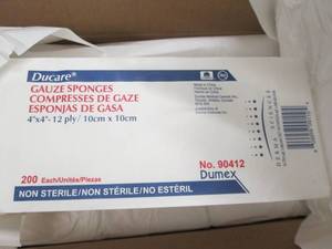 case of ducare gauze sponges 4x4 12...