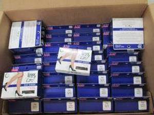 case of 36 day sheer knee highs plu...