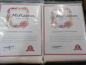 2 Pkgs Millatem Gauze Sheer Curtain...
