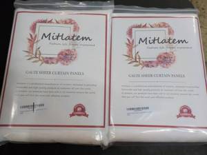 2 Pkgs Millatem Gauze Sheer Curtain...