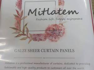 2 Pkgs Millatem Gauze Sheer Curtain...