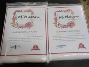 2 Pkgs Millatem Gauze Sheer Curtain...