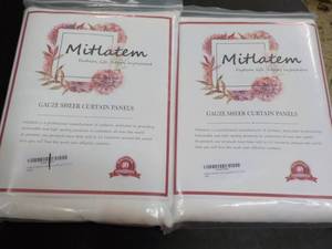 2 Pkgs Millatem Gauze Sheer Curtain...