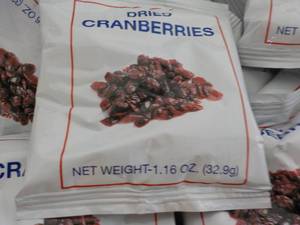 85 - 1.16 oz Bags Dried Cranberries...