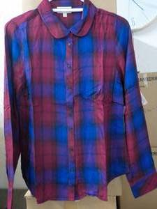 Mod Cloth Purple Plaid Shirts Women...
