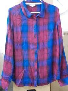 Mod Cloth Purple Plaid Shirts Women...