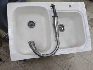 Double Sink with Faucet 33 x 22...