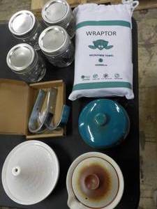 Wraptor Towel, Jam Jars, Wall Hooks...
