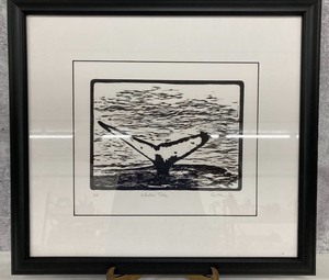 lot 135 image: Framed Woodcut Print by DIane Cutter
