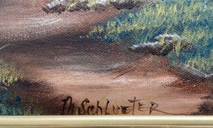 lot 156 image: Painting by Mildred Schlueter