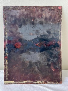 lot 15 image: Don Mingolla Enamel on Copper Winter Scene Painting- Signed
