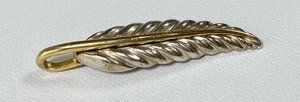 lot 20 image: 2003 Tiffany & Co. Sterling Silver & 18k Yellow Gold Leaf Pendant Charm