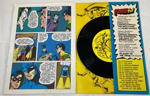 lot 64 image: Vintage Batman Joker Stacked Cards Book and Record Set 1975