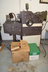 lot 1 image: A B Dick 9810 XCS 2 Color Printing Press with Powdair Attachment
