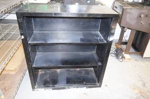 lot 14 image: Black Metal Shelf