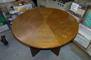 lot 42 image: Round Wood Lobby Table