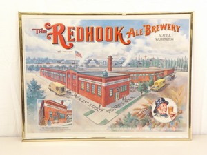 lot 5 image: Framed Redhook Ale Brewery Beer Framed Advertising Sign