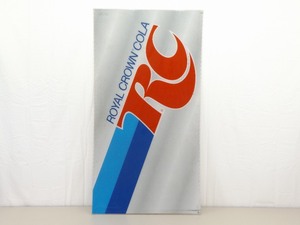 lot 13 image: Large Thick Plastic Vintage RC Royal Crown Cola Soda Pop Advertising Sign