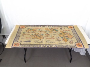 lot 44 image: VERY COOL 1940s Hawaii Themed Woolworths Woven Beach Mat 