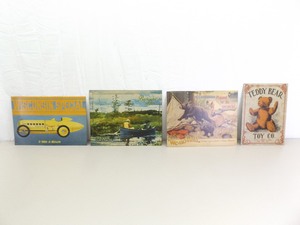 lot 50 image: 4 Misc. Metal Litho Signs
