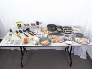 lot 89 image: LARGE Lot of NEW Kitchen Utensil, Pots, Pans, etc. New Home Starter Kit