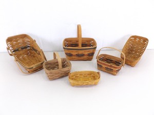 lot 74 image: Lot of 6 Longaberger Hand Woven Baskets