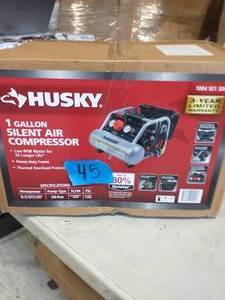 lot 45 image: HUSKY 1 Gal. Portable Electric-Powered Silent Air Compressor