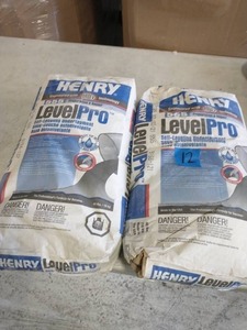 lot 12 image: 2 bags of henry 555 Level Pro 40 lb. Self-Leveling Underlayment