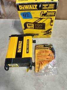 lot 42 image: DEWALT 1000-Watt Portable Car Power Inverter with Triple USB Ports