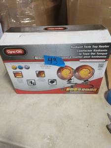 lot 43 image: DYNA-GLO Double Burner 30,000 BTU Radiant Tank Top Propane Portable Heater