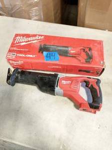 lot 44 image: MILWAUKEE M18 18-Volt Lithium-Ion Cordless SAWZALL Reciprocating Saw (Tool-Only)