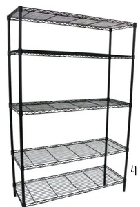 lot 4 image: HDX Black 5-Tier Steel Wire Shelving Unit (36 in. W x 72 in. H x 16 in. D)