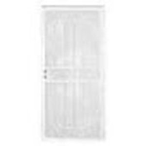 lot 147 image: 36 in. x 80 in La Entrada White Surface Mount Outswing Steel Security Door with Perforated Metal Screen