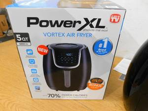 lot 2 image: PowerXL Vortex Air Fryer 5-Qt. - Black