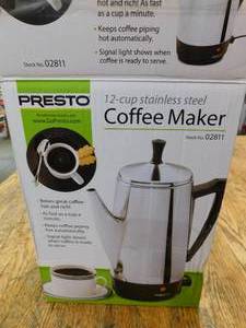 lot 10 image: Presto 12-Cup Stainless Steel Percolator