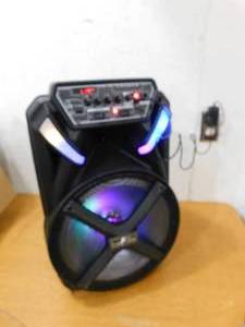lot 39 image: beFree Sound 12 Bluetooth Portable PA Party Speaker with Lights
