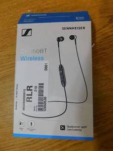 lot 49 image: Sennheiser CX 350BT Bluetooth Wireless Earbuds  Black