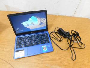 lot 92 image: HP 11.6 HD Intel Celeron 4GB Memory 32GB Hard Drive Windows 10S Laptop Computer  Royal Blue Item Number NQYGE (Shipping Code J)