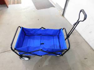 lot 93 image: Pure Garden Collapsible Utility Wagon with Telescoping Handle