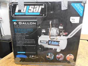lot 109 image: Pulsar 6-Gallon Horizontal Electric Air Compressor