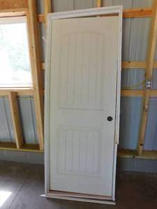lot 139 image: 30 in. x 80 in. Solidoor Cheyenne 2-Panel Solid-Core Smooth Primed Composite Single Prehung Interior Door
