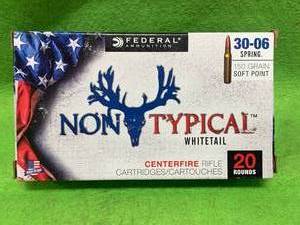 lot 6 image: 20 Rounds 30-06 sprg 150gr Ammo Ammunition
