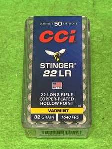 lot 29 image: 50 Rounds .22 Stinger Copper Plated Hollow Point Ammo Ammunition