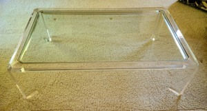 lot 3 image: Glass Topped Lucite Coffee Table